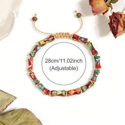 7 Chakra Bracelet Bohemian Handmade Leather Wrap Healing Protection Natural Stone Yoga Beaded Bracelets Boho Friendship Jewelry - color: Colorful