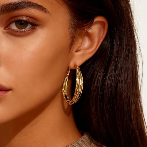 Shiny Gold Butterfly Earrings for Women | 14K Real Gold Plated Butterfly Earrings for Women, Dainty & Trendy Butterfly Stud Earrings for Fashion Jewelry Gifts - color: AZ44