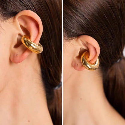 Gold Plated Ear Cuff Earrings for Women Non Piercing - Hypoallergenic Ear Cuffs Silver/Gold Non Tarnish Clip on Cartilage Earrings Fake Earring Set - color: A8:ear cuff