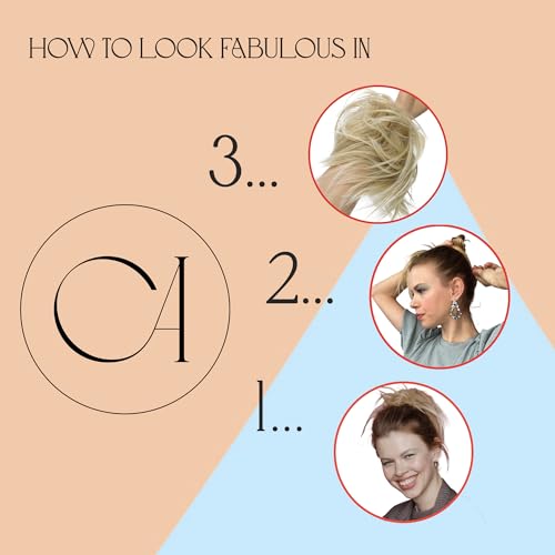 CAISHA Small Scrunchy Updo Hairpiece Ponytail Extensions Hair Tie Brown G2C - color: brown #4A G2C