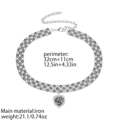 Silver Plated Necklace Earrings Bracelet Crystal Bridal Wedding Jewelry Sets for Wedding princess birthday party Halloween Prom Pageant Jewelry - color: 4-black