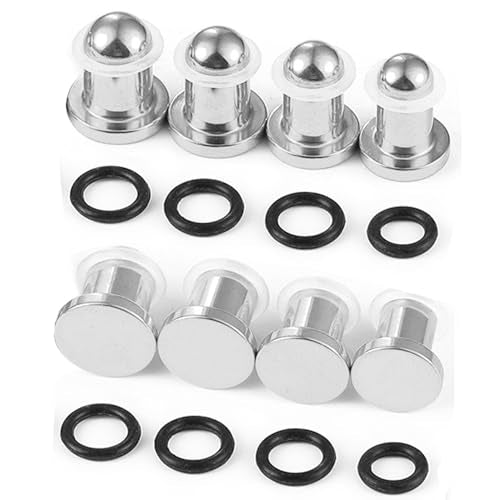 LADEMAYH Comfy Dead Stretching Ear Tapers Stretching Kit, Small Gaps Packed, 0.5mm Increments, Surgical Stainless Steel 316L, Flat Top Ear Plugs, Pain-Free Body Piercing Jewelry for Women & Mens - color: Silver, size: 6.5-8mm 8pcs