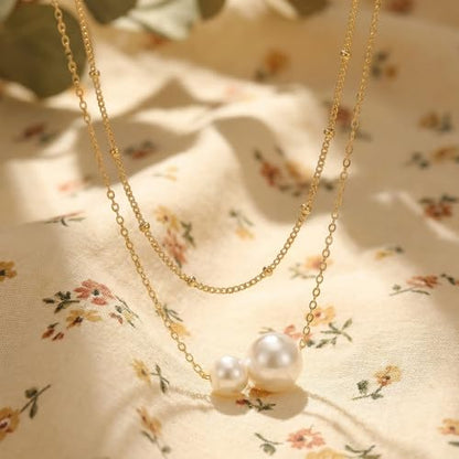 14k Gold Plated Layered Cubic Zirconia Pendant Necklace for Women | Gold Plated Clover Necklaces Stackable Dainty Cubic Zirconia Pendant Necklace，Mother's Day, Thanksgiving Jewelry Trendy gifts - color: Golden, style: Style3