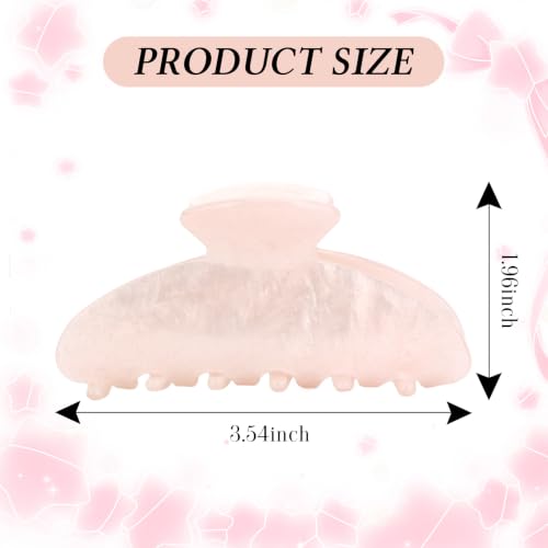 2Pcs Hair Claw Clips for Women Hair Accessories Daily Gift - color: Pink and Cream Yellow