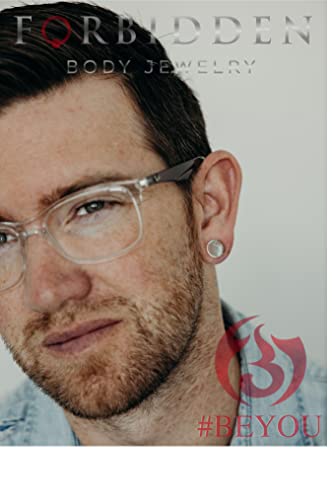 Forbidden Body Jewelry 8mm - 14mm Acrylic Ear Gauges, Solid Double Flared Saddle Plug Earrings Sold in Pairs - style: 8mm (0G) Clear