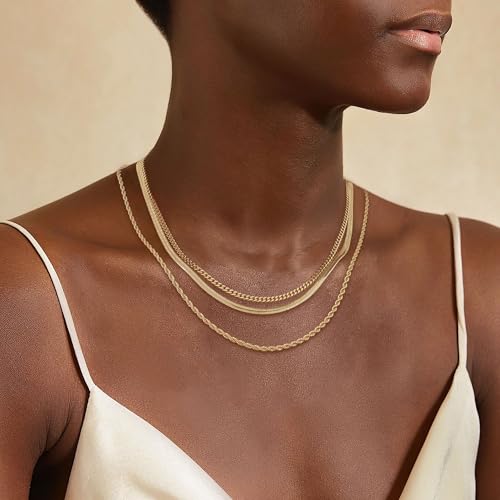 XIXINI Layered Necklaces for Women, Dainty Gold Necklace Stack 14k Gold Plated Layering Pendant Necklace Set Simple Statement Gold Necklaces for Women Trendy Fashion Waterproof Gold Jewelry - color: Gold-Set 9