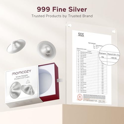 Momcozy 999 Silver Nursing Cups, Perforated Breathable Design,Regular Size - size: Regular-Hole