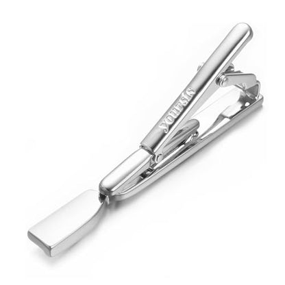 Yoursfs Black Matte Skinny Tie Clips For Men Classic Shiny Tie Bars Stainless Steel Personalized Tie Clip Suitable for Wedding Anniversary Business - style: Sliver Classic Tie Clips