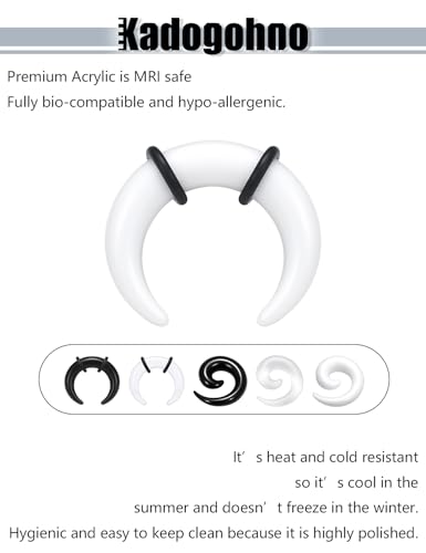 14G-00G Acrylic Nose Septum Ear Gauges Plugs Rings Earrings Stretching Kit Pincher Expander Piercing Jewelry for Women Men