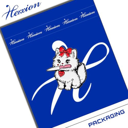 Enamel Pins, Cute Pins for Backpacks, Hat Pins, Novelty Brooch Pins, Backpack Pins, Lapel Pins for Men, Women, Girls, Boys. For Lanyard, Bags, Hats, Caps, Clothing - color: Cute Cat with Knife