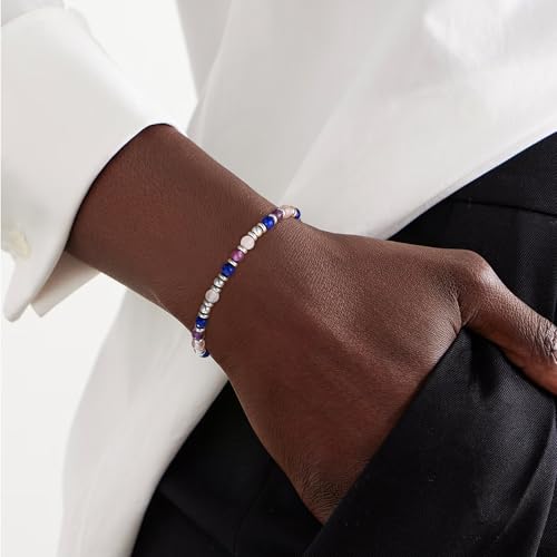 Zocomi Natural Healing Crystal Bracelet for Women, Anxiety Relief Triple Protection 7 Chakras Jewelry Gift for Friends Daughter Mom 6.5+2 Inches - color: Anxiety Relief