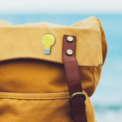 Inspirational Enamel Pin by LifeBeats | Cute Pin for Clothes, Jackets, Hats, Bags, and Lanyards | Hat Pin Comes with a Greeting Card | Lapel Pin with Sturdy Backing - style: Let Your Light So Shine