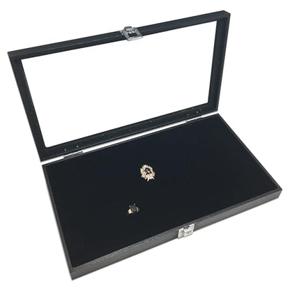 2-Pack 72-Ring Holders Velvet Foam Padding Jewelry Inserts - Tray/Case Liners - Retail Display, Storage (Black) by The Display Guys - color: Black, size: Ring Slots - 72