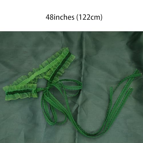 MOMOCAT Lace Choker Necklace for Women Bridal 90s Gothic Tatoo Choker Collar Kawaii Chocker Necklace Flower Ribbon Lolita Accessories - color: Green