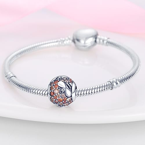 925 Sterling Silver Charms for Bracelets Necklaces Dangle Pendant With 5A Cubic Zirconias Bead Charm for Women DIY Jewelry - style: Bee Bead Charm