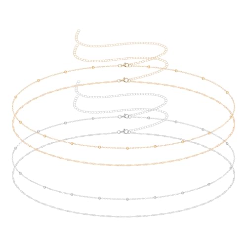 Waist Chains for Women Layered Belly Chains Adjustable Waterproof Bikini Belly Belt Body Jewelry Accessories for Women - style: Style 6
