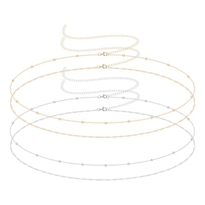 Waist Chains for Women Layered Belly Chains Adjustable Waterproof Bikini Belly Belt Body Jewelry Accessories for Women - style: Style 6