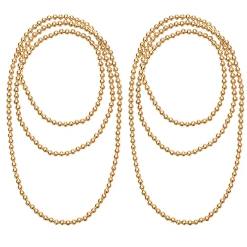 Long Pearl Necklace, Jewelry Faux Pearls Pendants Faux Pearls Strand Beads - color: Gold
