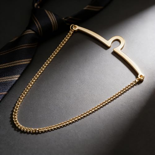 Yoursfs Tie Chains for Men Gold and Sliver Tie - style: Gold Tie Chains