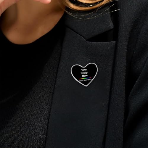 Custom Lapel Pins With Logo - Custom Pins Customized Buttons for men Customized Pin Bulk - color: Love-Silver