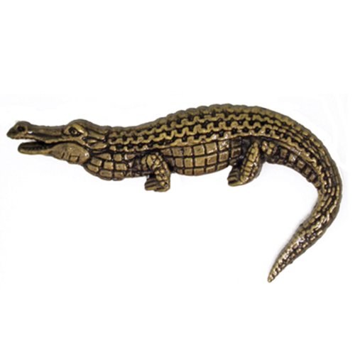 PinMart Wild Animal Enamel Lapel Pin - color: Gold Alligator, size: 1 Piece