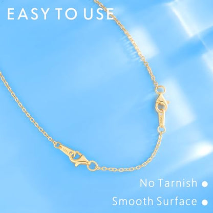 925 Sterling Silver Necklace Extender Gold Necklace Extender Gold Chain Extenders for Necklaces 2", 4", 6" Inches - color: Gold, size: 2 4 6 inch