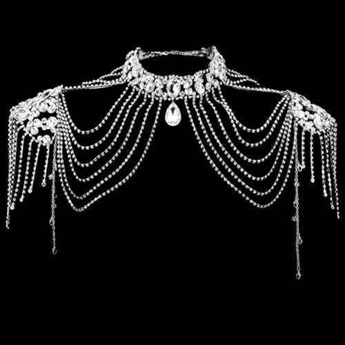 Crystal Tassels Arm Chain Women Body Jewelry Multilayer Shoulder Body Jewelry Necklace for Any Occasion Unique