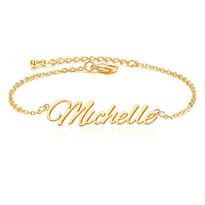 Ankle Bracelet for Women Personalized Name Anklet 18K Gold Plated Custom Dainty Anklet Bracelet Beach Jewelry for Girlfriend - color: Style 01