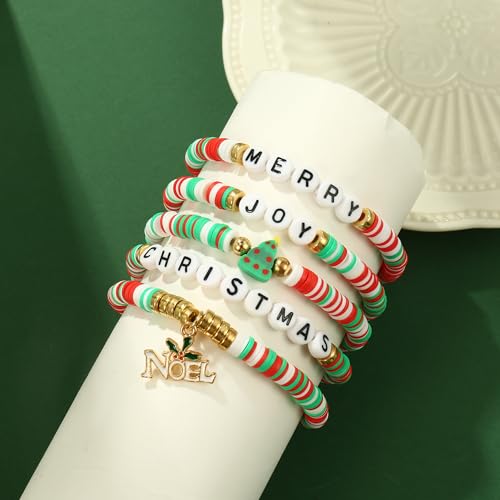Elegance 11 designs Heishi Beaded Bracelets For Women Polymer Clay Colorful Surfer Stackable Beads Boho Bracelet Summer Beach Jewelry - color: Symbol