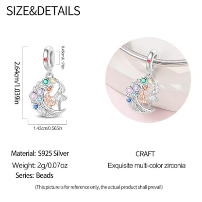 Pandach Animal Charm Bead fits Charms Bracelets for Woman-925 Sterling Silver Dangle Pendant Bead,Jewelry Beads Gifts for Women Bracelet&Necklace - style: Tree of Life Dancing Pendant