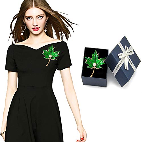 seven wolves Brooches for Women Austria Crystal Brooch Pins Rhinestones Brooches Daily Wearing Breastpin with Boxes - color: Green 1