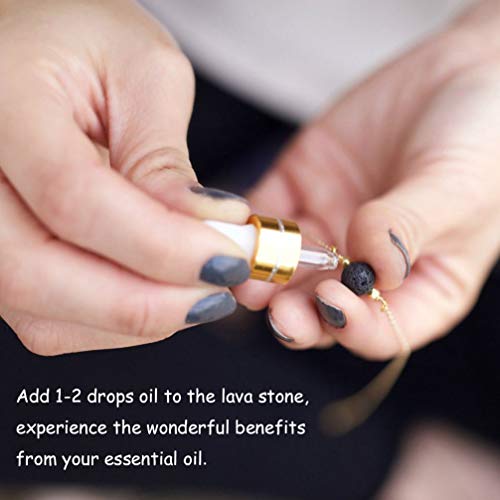 Aobei Pearl 18K Gold Plated Paperclip Chain Choker Satellite Chain Freshwater Cultured Biwa Pearl Pendant Necklace Dainty Turquoise Jewelry for Women - color: Lava Bead