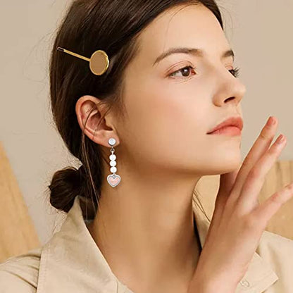 224pcs Earring Studs for Jewelry Making,Gold Plated Stud Earrings Hypoallergenic Stud Earring with Loop Stainless Steel Earrings Posts with Ear Nut for DIY Making,Favors(14K Gold,Silver) - color: 224pcs;14K Gold,Silver