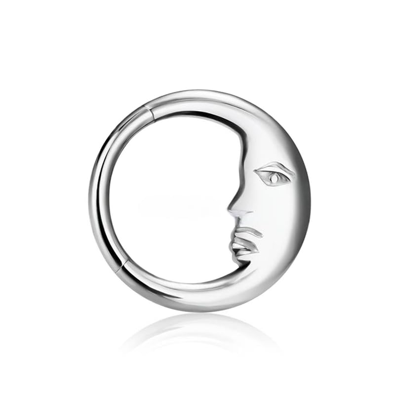 Cartilage Daith Earrings For Women Small 14K Gold Plated Hoop Hypoallergenic Helix Piercing Huggie Surgical Steel Diamond Implant Cubic Zirconia Prom Gift Jewelry - color: Style11-Silver, size: 16g-8mm