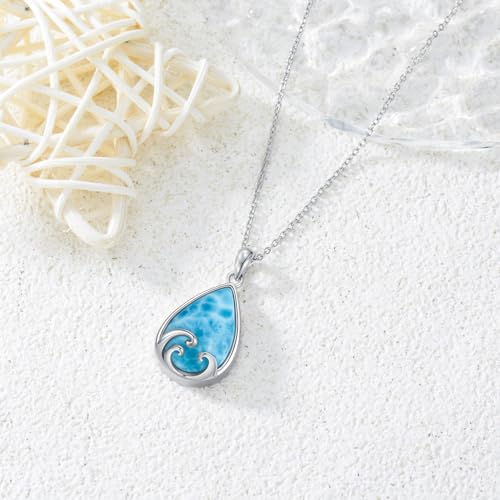 Natural Teardrop Gemstone Necklace 925 Sterling Silver Gemstone Pendant Necklace Minimalism Jewelry Gifts for Women
