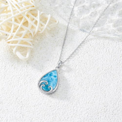 Natural Teardrop Gemstone Necklace 925 Sterling Silver Gemstone Pendant Necklace Minimalism Jewelry Gifts for Women