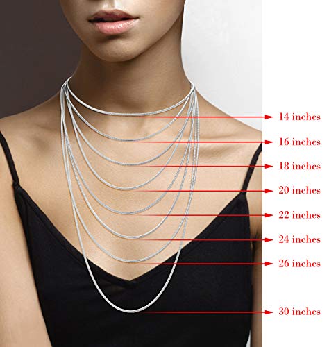 Miabella Italian 925 Sterling Silver Round Snake Chain Necklace Women Men | 1.5mm, 2mm, 2.5mm, Fine Jewelry, Made in Italy - size: Length 26 Inches, style: 2.0mm