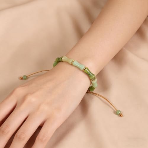7 Chakra Bracelet Bohemian Handmade Leather Wrap Healing Protection Natural Stone Yoga Beaded Bracelets Boho Friendship Jewelry - color: Green