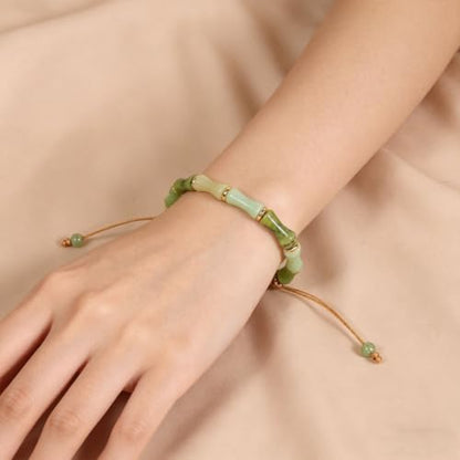 7 Chakra Bracelet Bohemian Handmade Leather Wrap Healing Protection Natural Stone Yoga Beaded Bracelets Boho Friendship Jewelry - color: Green