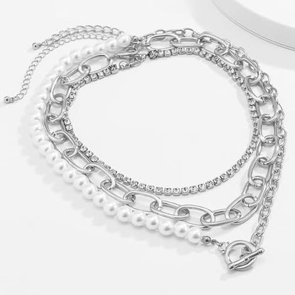 Gold Stack Necklace Chunky Necklaces for Women Trendy Coin Pendant Long Necklaces Western Jewelry for Women Cowgirl Cowboy Chic Country Outfit Boho Accessories Birthday Jewelry Gifts - color: J1:silver boho necklaces