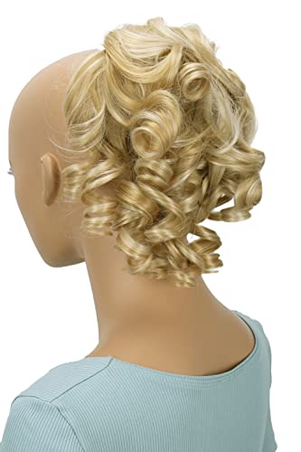 CAISHA Jumbo Hairpiece Scrunchy Updo Voluminous Curly Messy Bun Blond Mix G7L - color: blond mix #86AH613 G7L