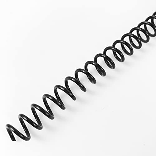 Binditek Plastic Spiral Binding Coils, 8 mm, 4:1 Pitch, Black, 100 Pack | Coil Binding Spines, 5/16", 40 Sheet Capacity, 48 Loops, for Letter-Size Reports, Presentations, School and Office Projects - size: 8mm, style: 100P , Black