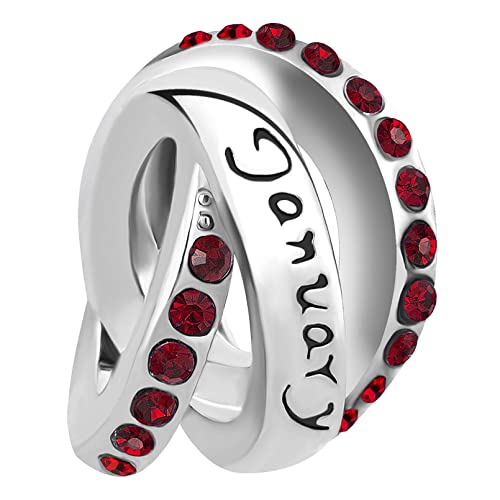 January-December Birthday Charm Compatible with Pandora Bracelets Birthstone Charms for Women Jewelry - style: 1