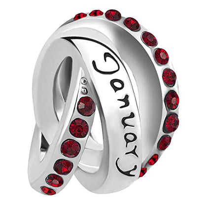 January-December Birthday Charm Compatible with Pandora Bracelets Birthstone Charms for Women Jewelry - style: 1