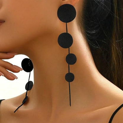 Gold Dangle Earrings for Women Long Statement Drop Boho Gold Chandelier Disc Tassel Earrings Dangle for Party Wedding Trendy Jewelry Gifts - color: K1