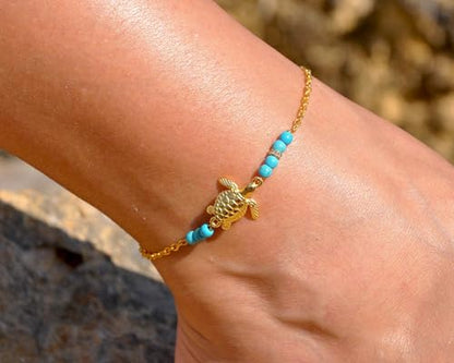Starain 12Pcs Summer Beach Anklets for Women Waterproof Gold Silver Chain Ankle Bracelets Cute Women's Foot Anklet Set 7.9-10.5 inch Adjustable - color: 12Pcs Gold Anklets
