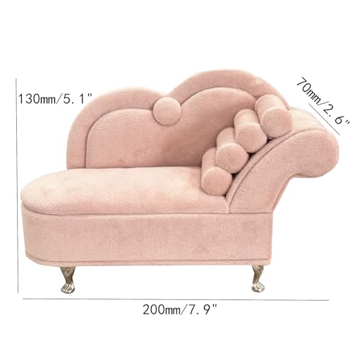 Openable Sofa Jewelry Box, Earrings Necklace Storage,Beauty Sofa | Miniature Sofa Velvet Chair Design,Gift for Girls and Women - color: Beauty Sofa