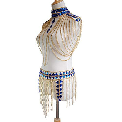 Women's Sexy Suit Body Chain - color: F-Gold Colour