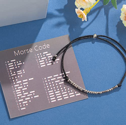 ASELFAD Morse Code Bracelets for Women, Funny Best Friend Birthday Gifts for Women Friendship Bracelets, Inspirational Jewelry, Teen Girl Gifts Trendy Stuff - style: New Chapter