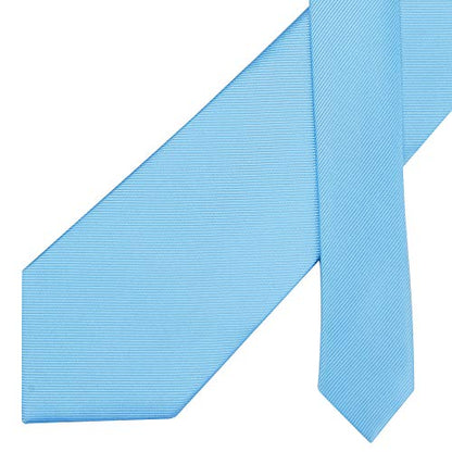 GUSLESON Classic New 3.15"（8cm） Men's Solid Color Necktie Wedding Business Tie + Gift Box - color: Light Blue